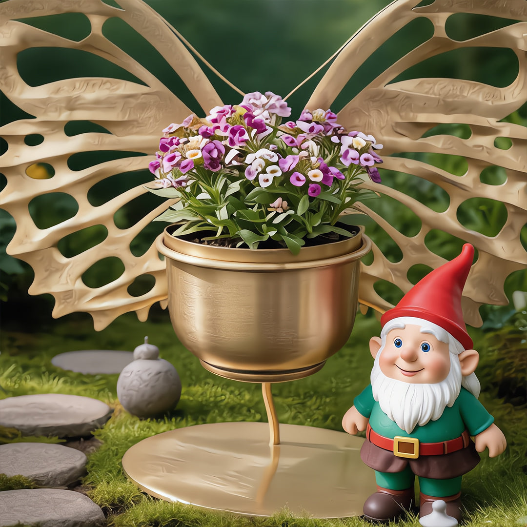 Mariposa Gilded Butterfly Pedestal Plant Holder