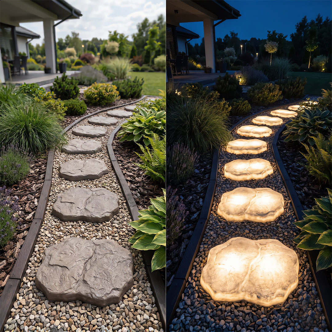 GlowPath Solar-Powered LED Stepping Stones