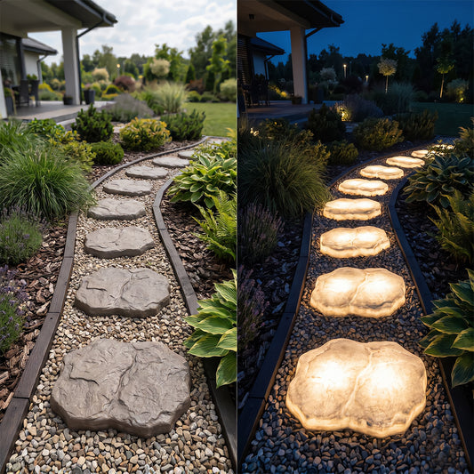 GlowPath Solar-Powered LED Stepping Stones