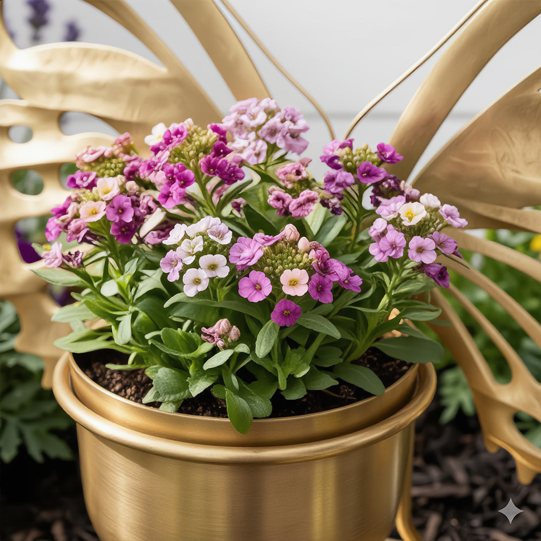 Mariposa Gilded Butterfly Pedestal Plant Holder